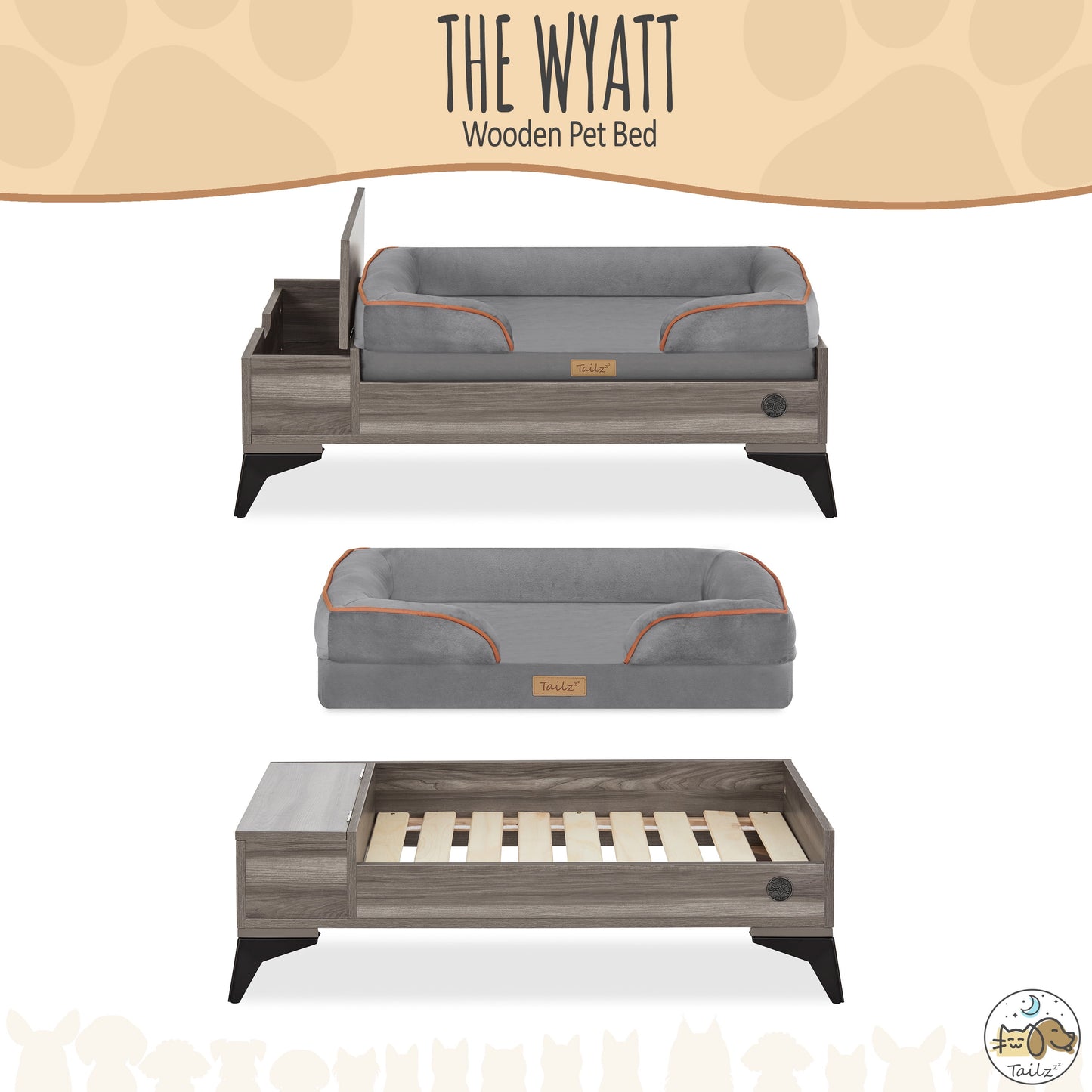 Premium Wyatt Wooden Pet Bed