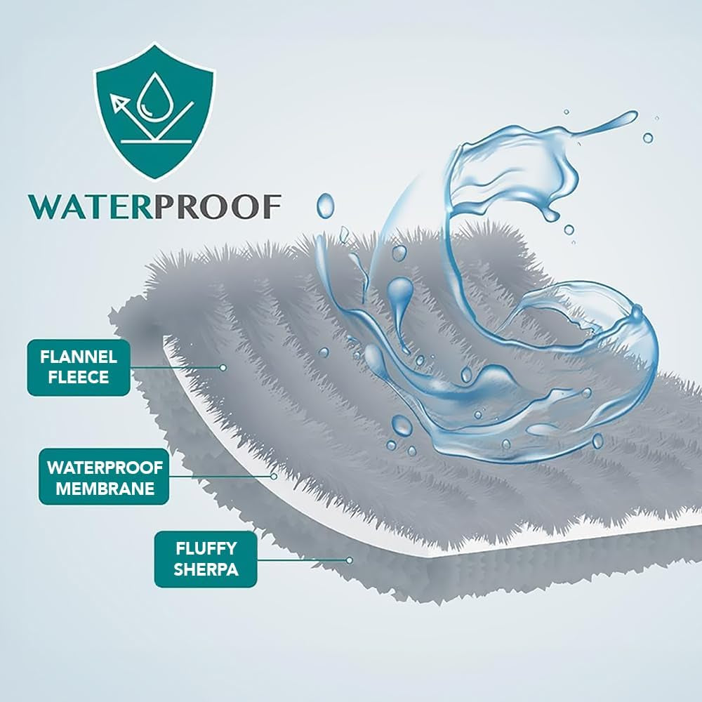 Waterproof Dog Blanket for Queen Bed Large XL