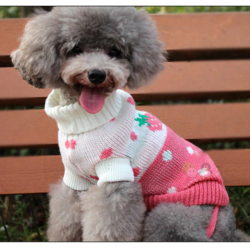 Dog Clothes for Small Medium Dogs Knitted Cat Sweater