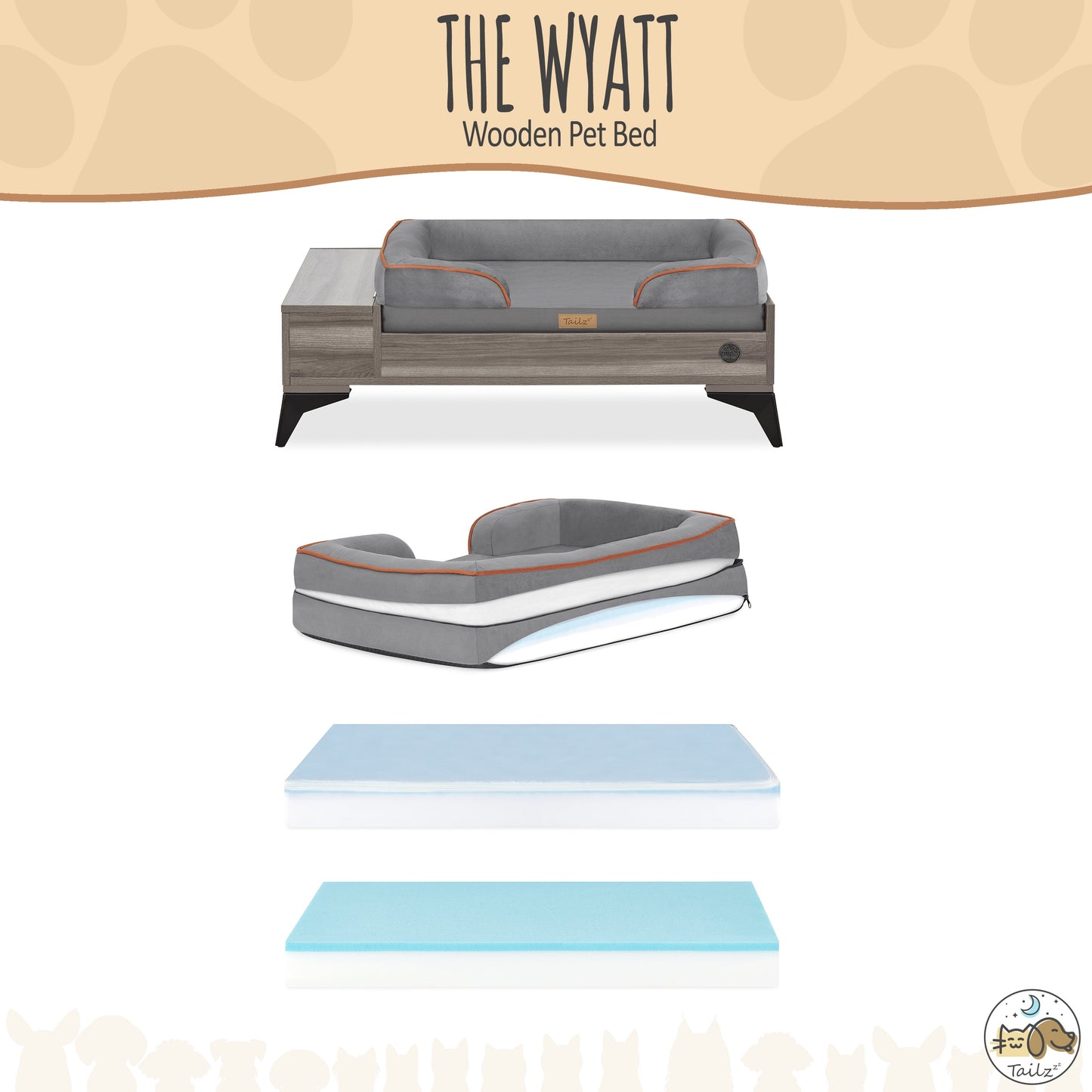Premium Wyatt Wooden Pet Bed