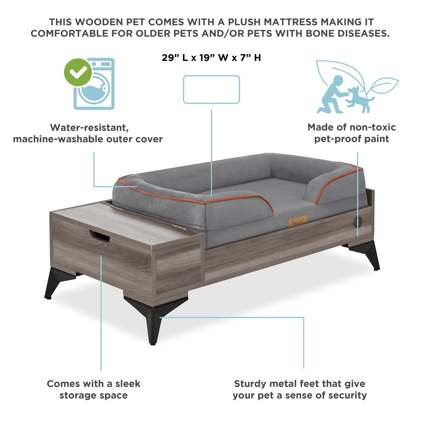 Premium Wyatt Wooden Pet Bed