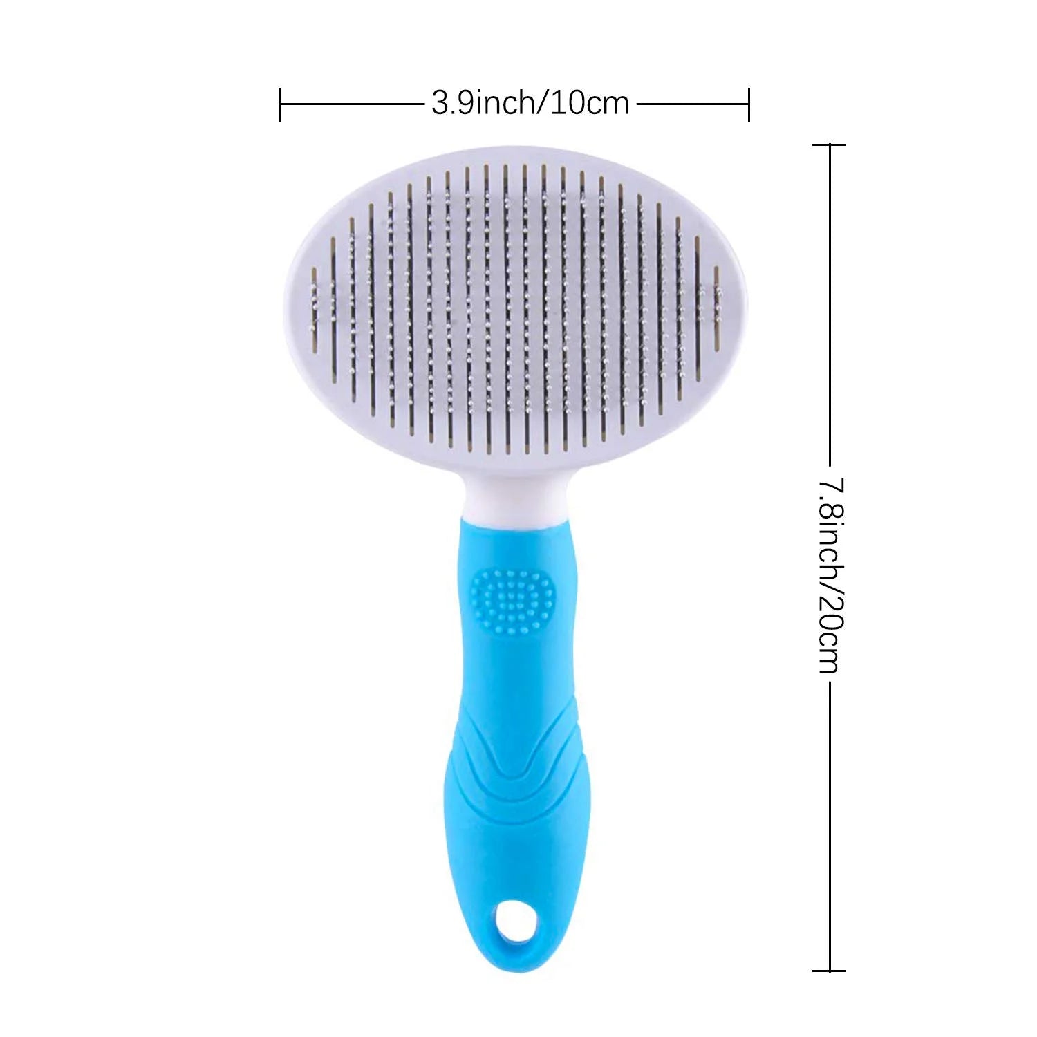 Self-Cleaning Pet Grooming Brush with Flea Comb