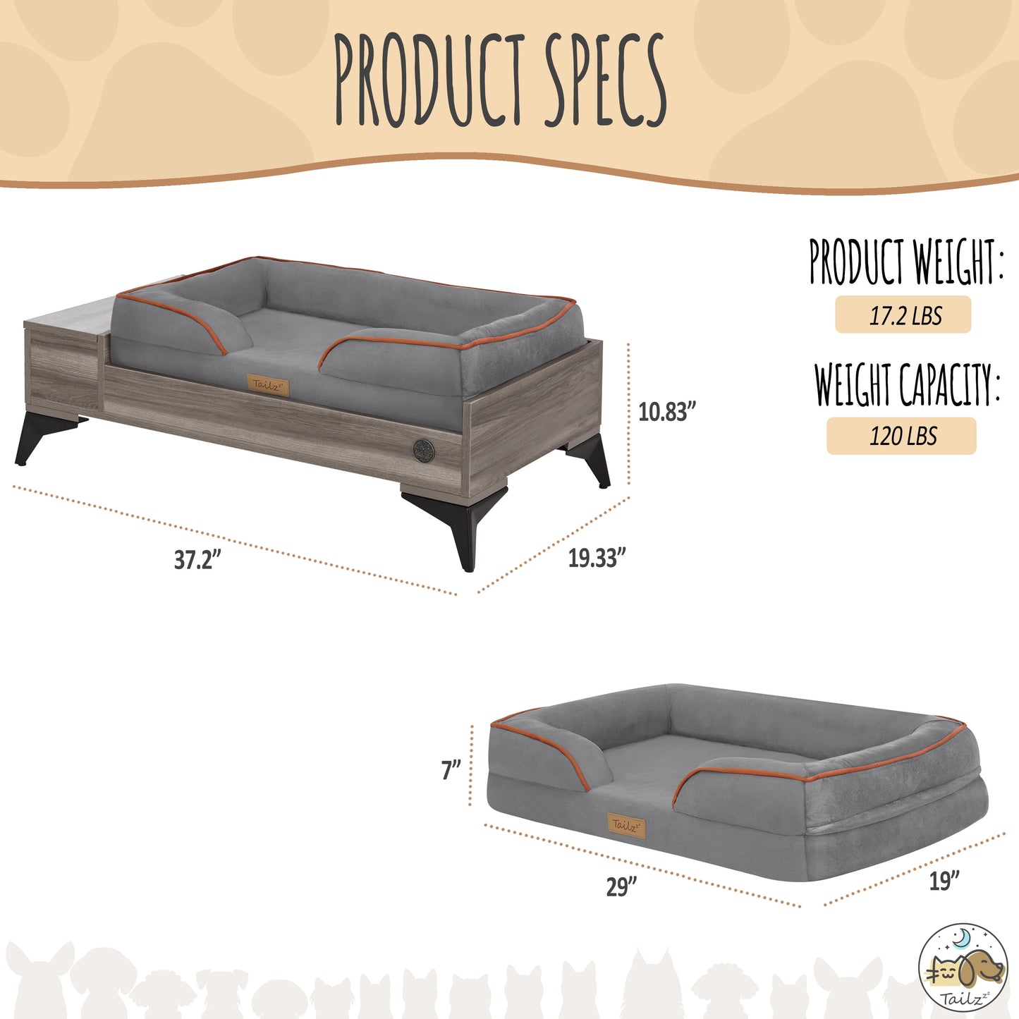 Premium Wyatt Wooden Pet Bed 