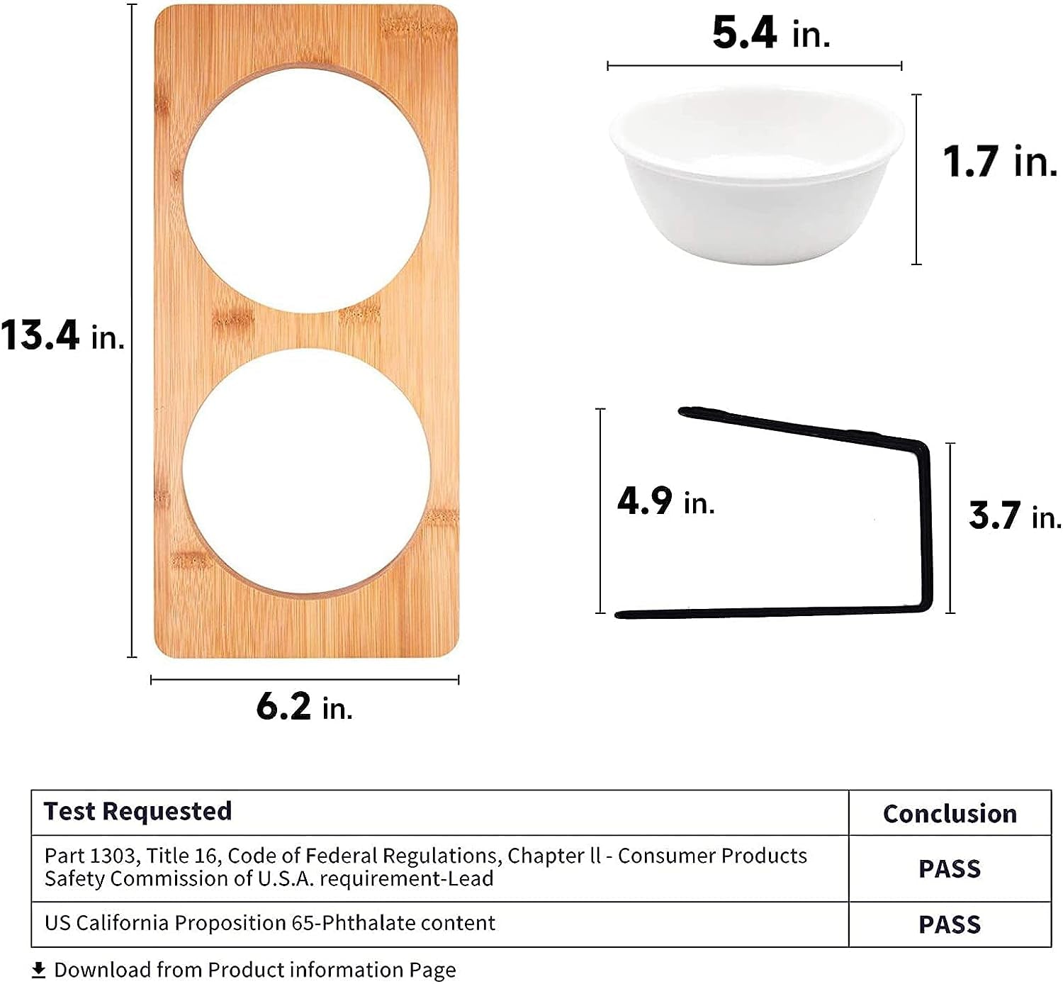Elevated Cat Ceramic Bowls,  Feeder Set for Cats and Puppy