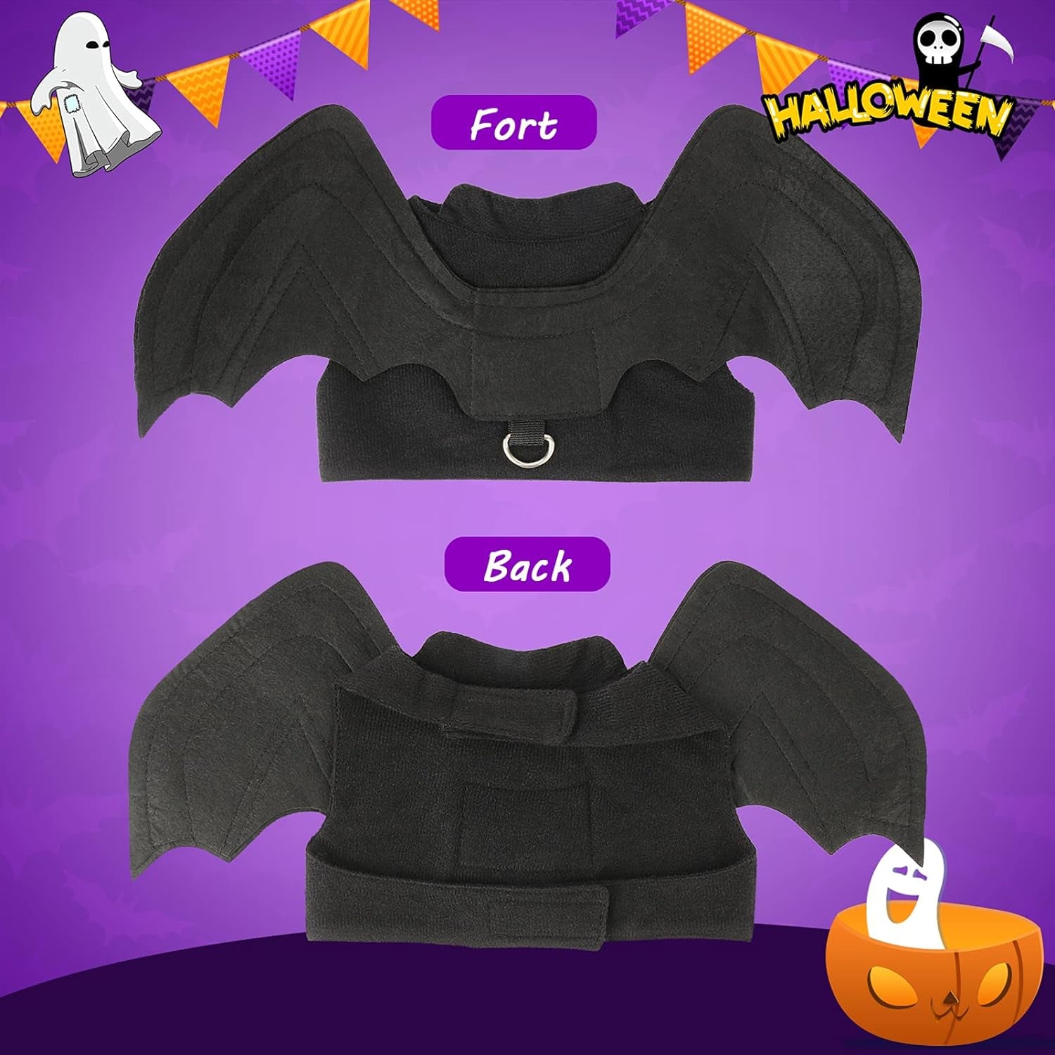 Dog & Cat Halloween Costume – Bat Wings for Parties