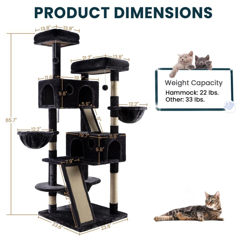  Larger Cat Tree Tower Condo for Indoor Cats