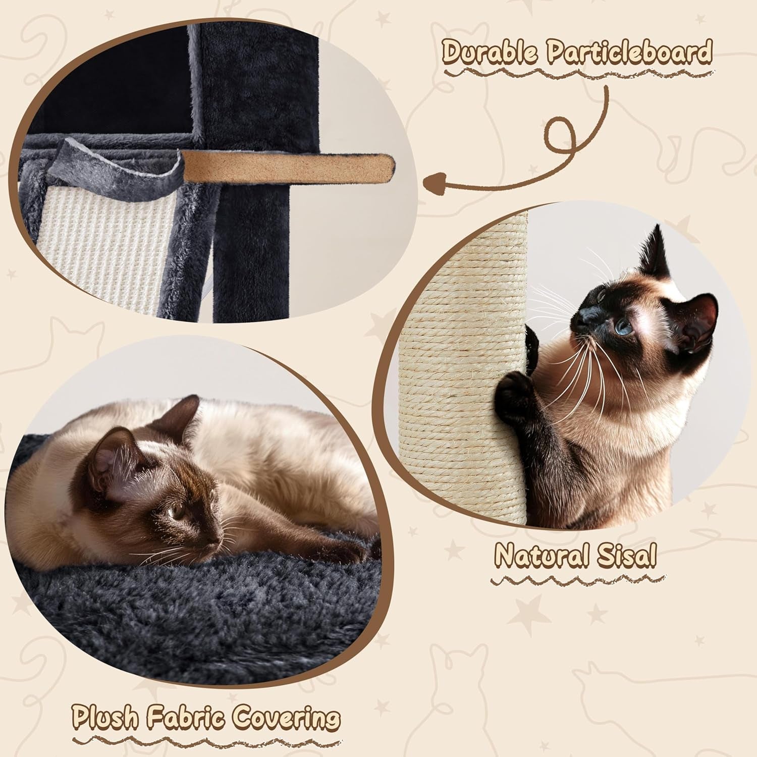 Multi-Level Cat Tree Tower (63.5”)