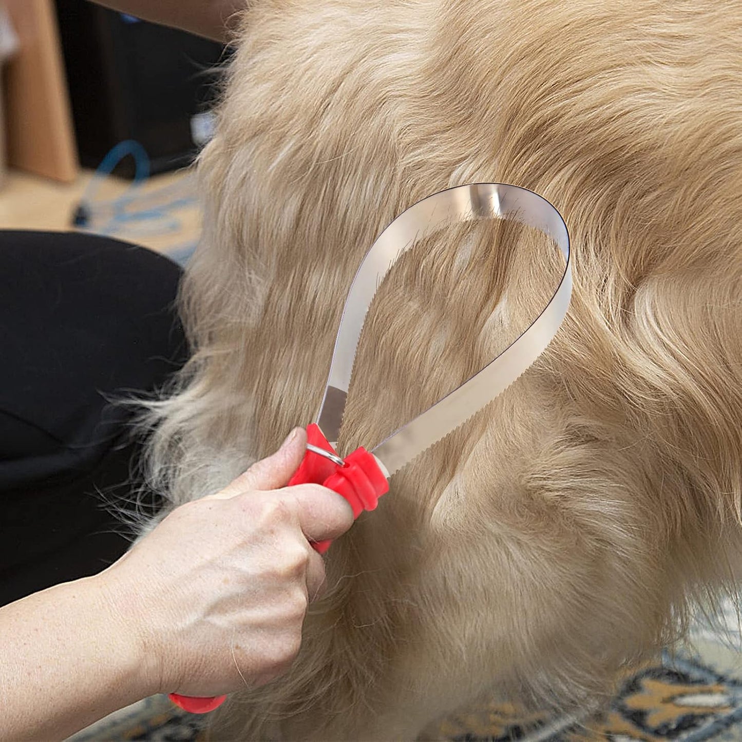 Shedding Blade Horse Brush Scraper Stainless Steel Shed Blade for Dogs (One Loop)
