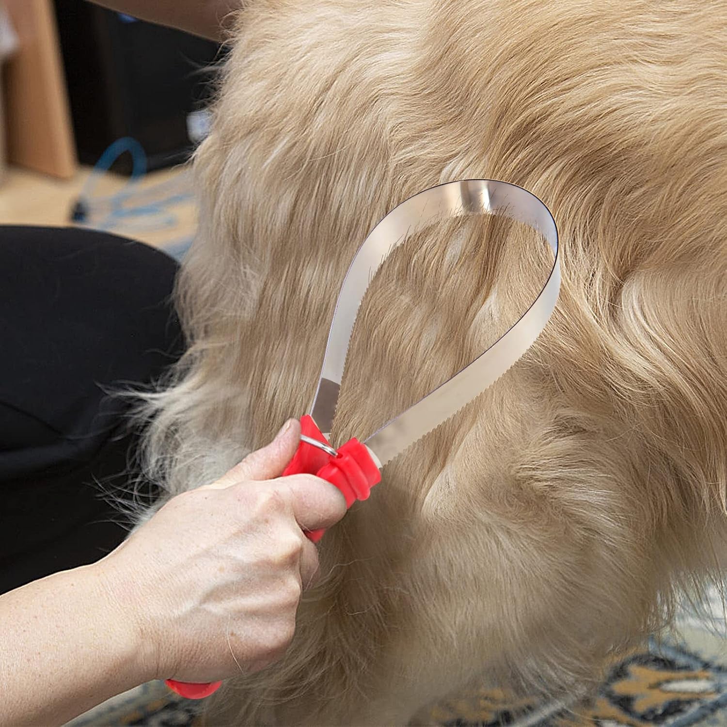 Shedding Blade Horse Brush Scraper Stainless Steel Shed Blade for Dogs (One Loop)