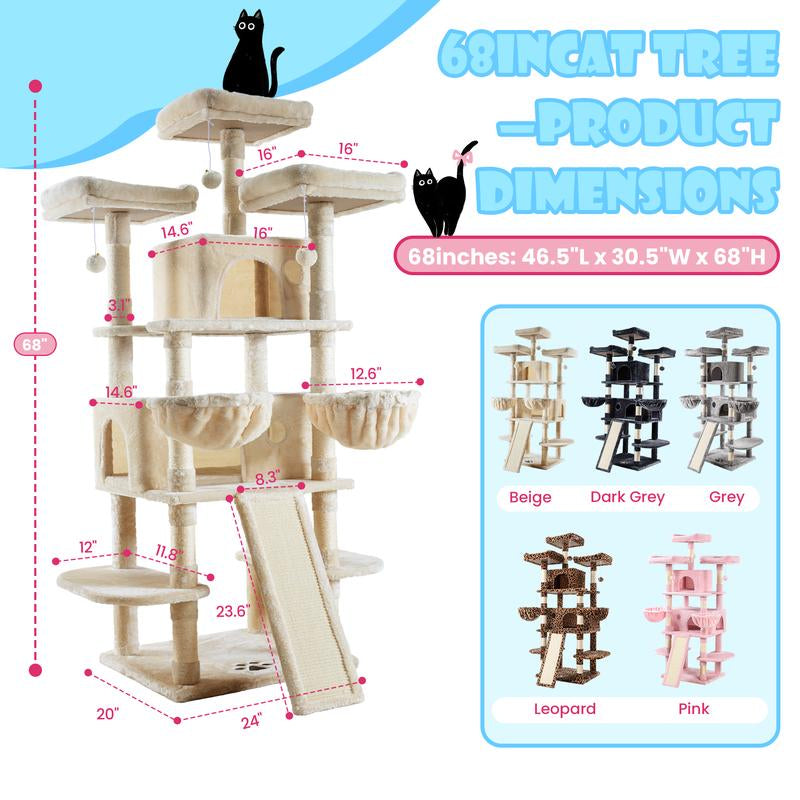  Larger Cat Tree Tower Condo for Indoor Cats