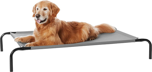Cooling Breathable Elevated Dog Bed with Metal Frame for Large Dogs