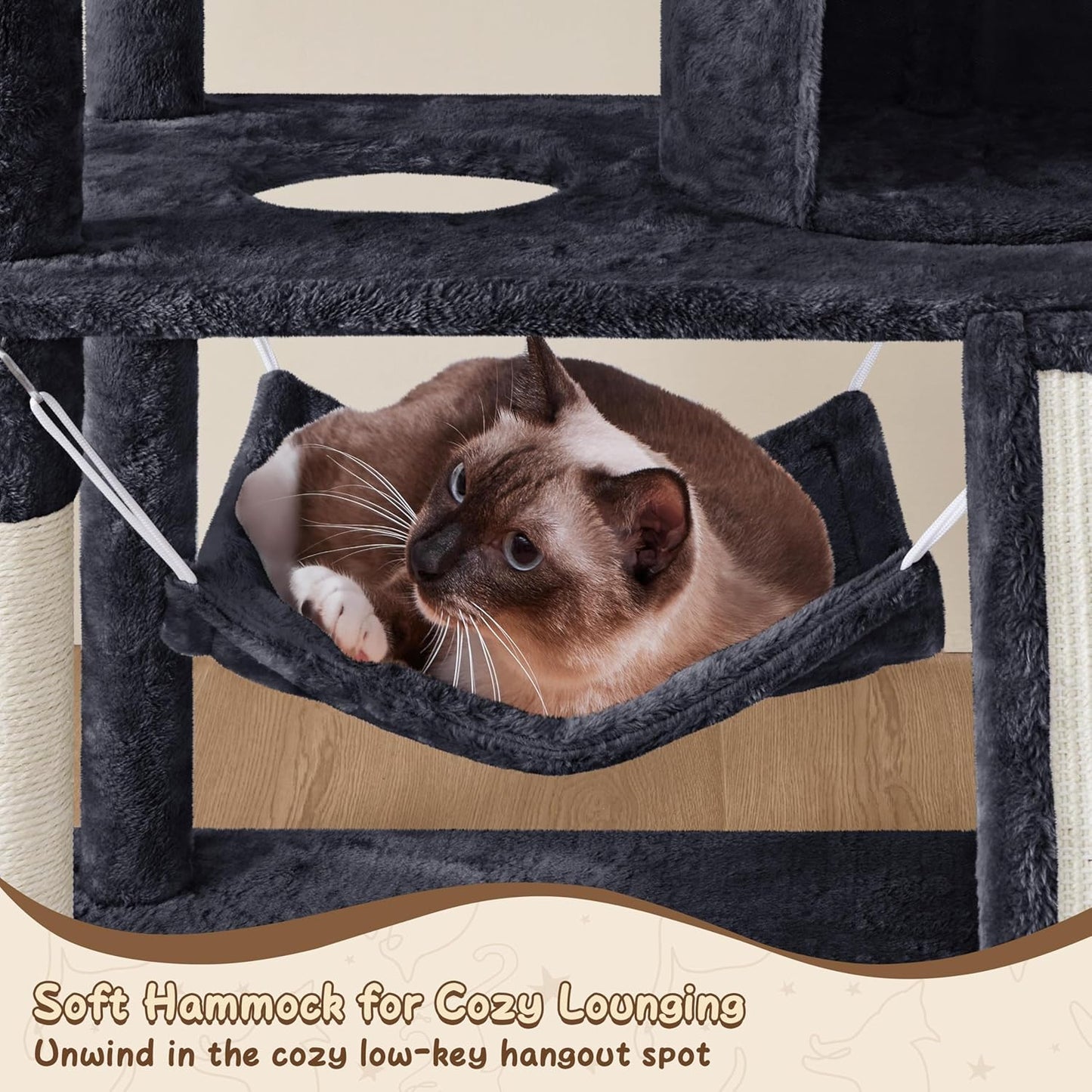 Multi-Level Cat Tree Tower (63.5”)