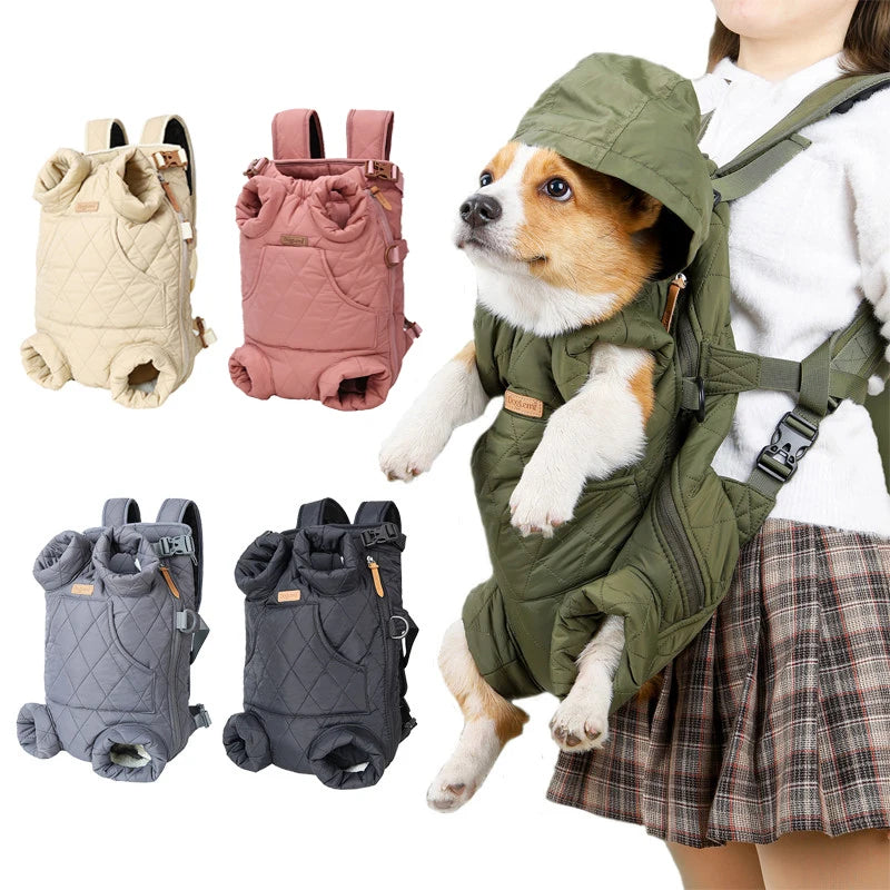 Winter Pet Backpack – Warm & Portable Carrier for Small Dogs & Cats