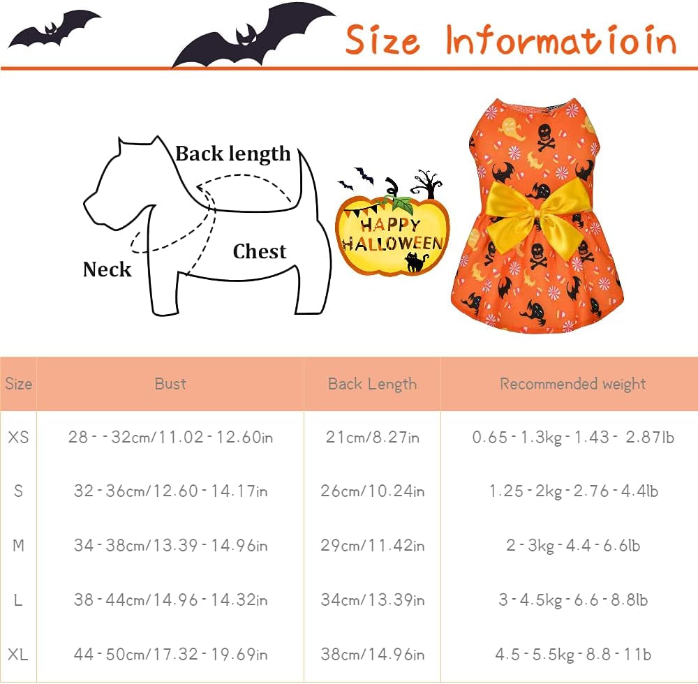 3-Pack Halloween Pet Costumes – Dresses & Outfits for Small Dogs & Cats