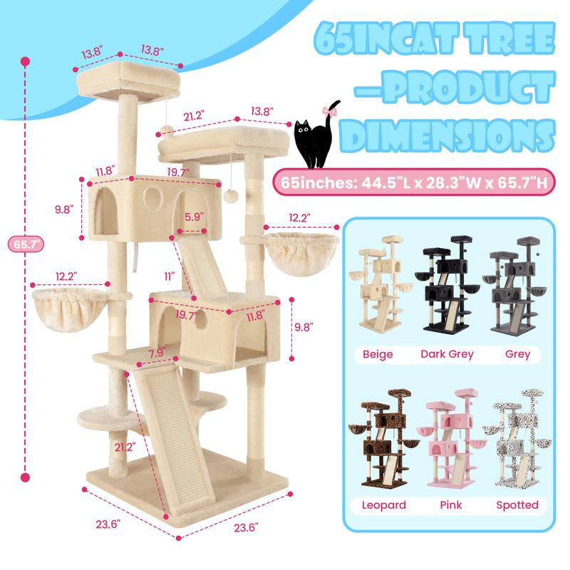  Larger Cat Tree Tower Condo for Indoor Cats