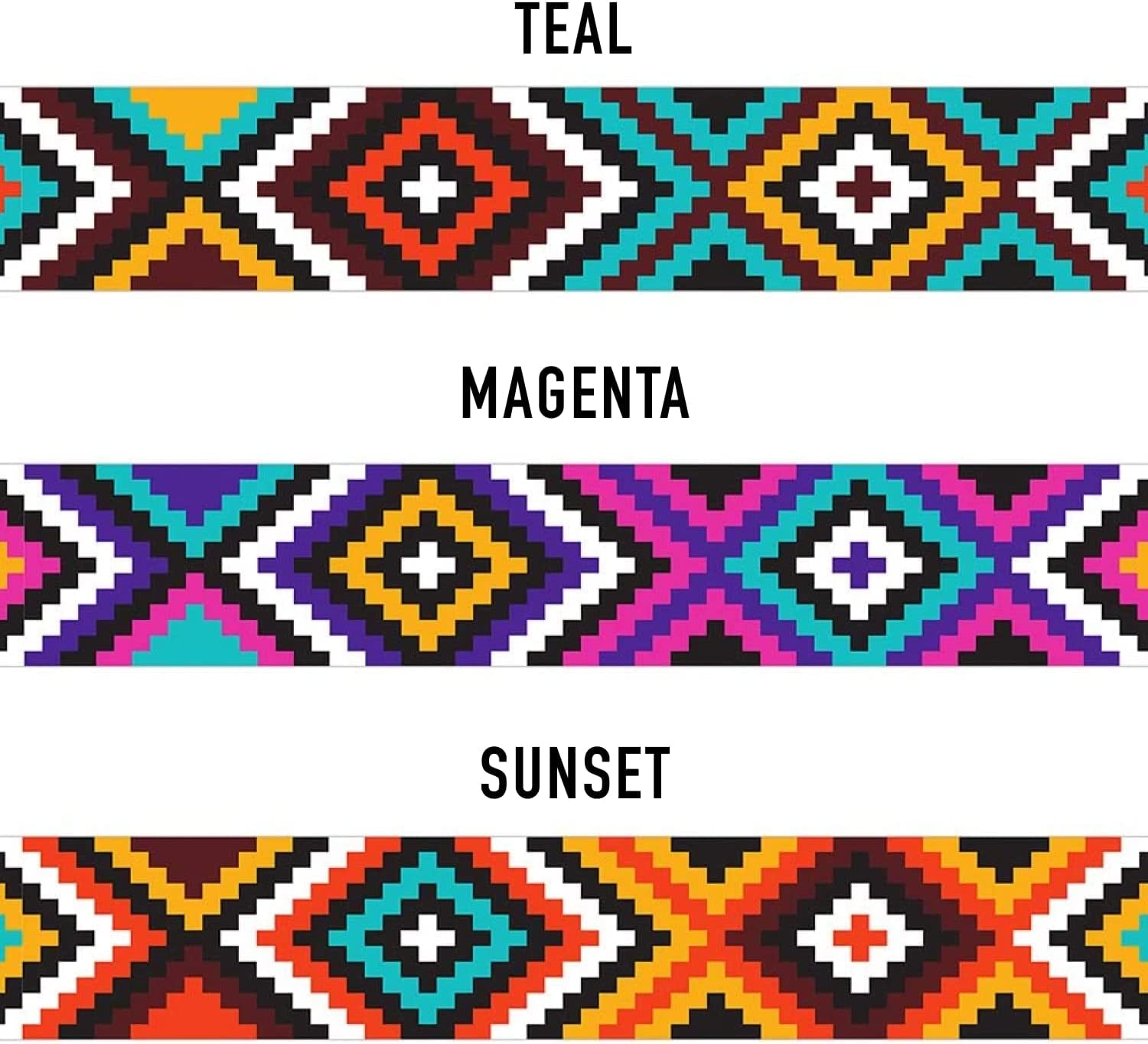 Nylon Dog Collar – Aztec Geometric Pattern (12–16”)