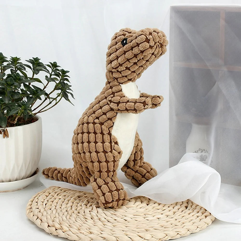 Interactive Plush Dinosaur Toys for Cats and Dogs - Chew Toys for  Pets with Soft Stuffing