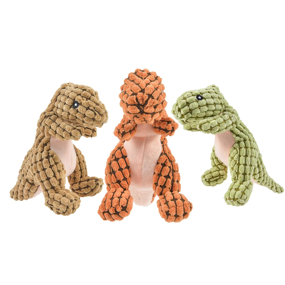 Interactive Plush Dinosaur Toys for Cats and Dogs - Chew Toys for  Pets with Soft Stuffing