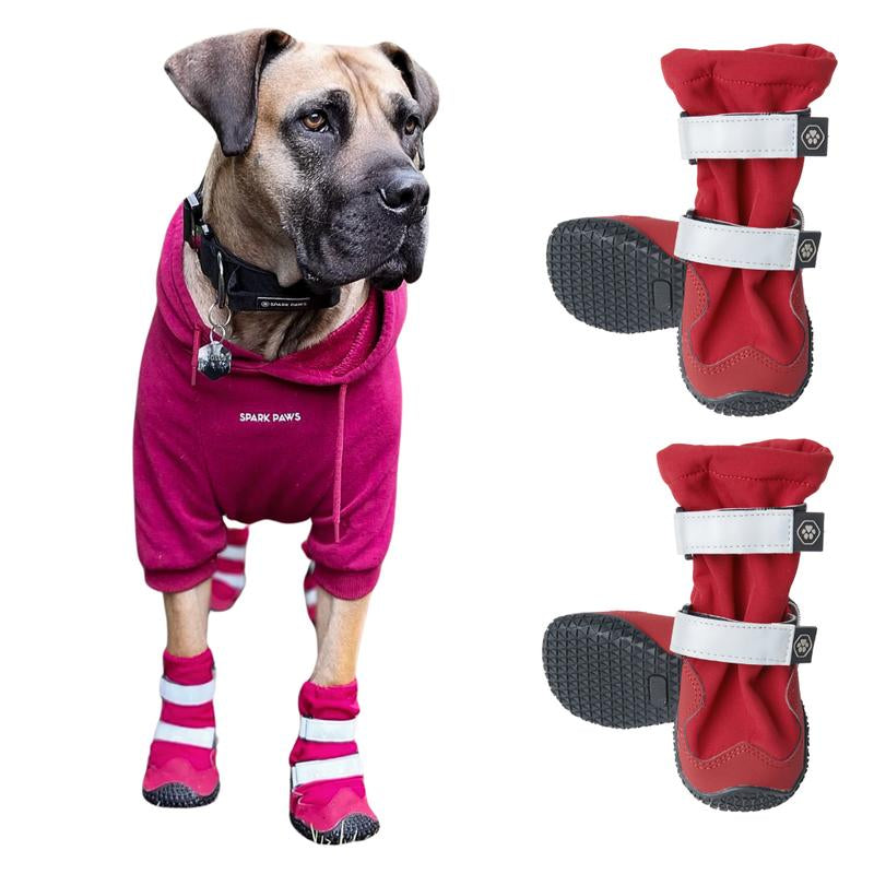 Spark Paws Water-Resistant Dog Boots for Medium Large Dogs