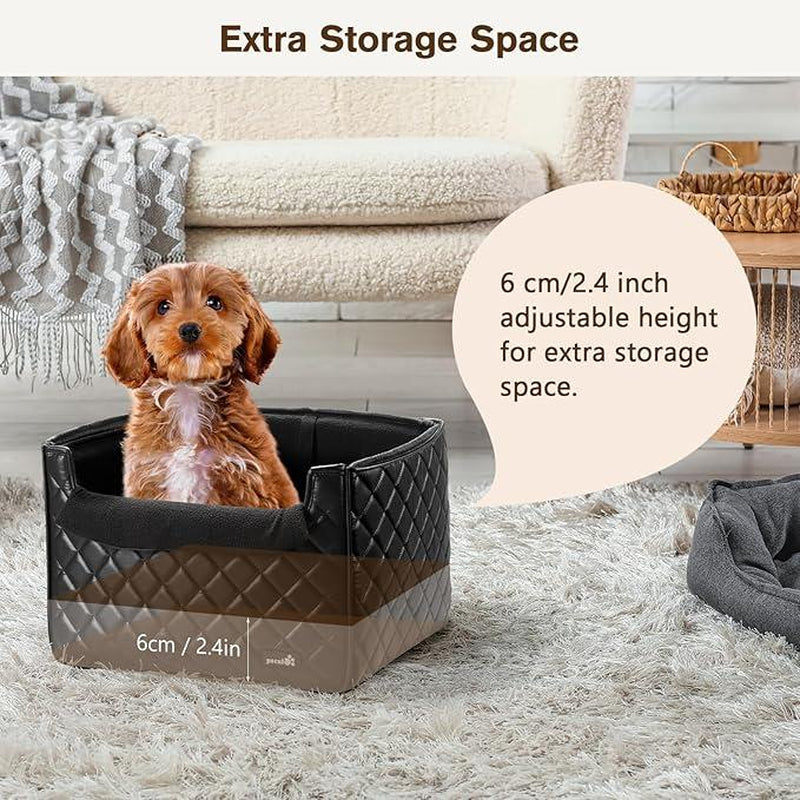 Multifunctional Dog Car Booster Seat, Raised Front Row Pet Bed, Non-Slip, Warm, Washable Cat Bed, Durable Material