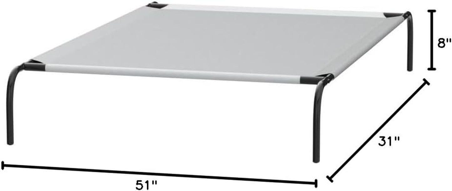 Cooling Breathable Elevated Dog Bed with Metal Frame for Large Dogs